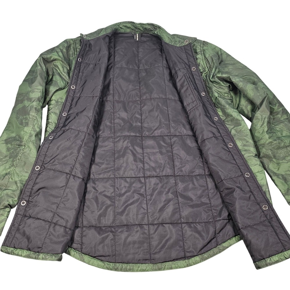 Armada Quilted Camo Button Down Shirt Jacket Men's Large Green Insulated - Picture 4 of 11